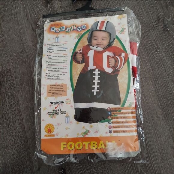 RUBIE'S FOOTBALL PLAYER BABY BUNTING HALLOWEEN COSTUME! Newborn - Picture 2 of 5